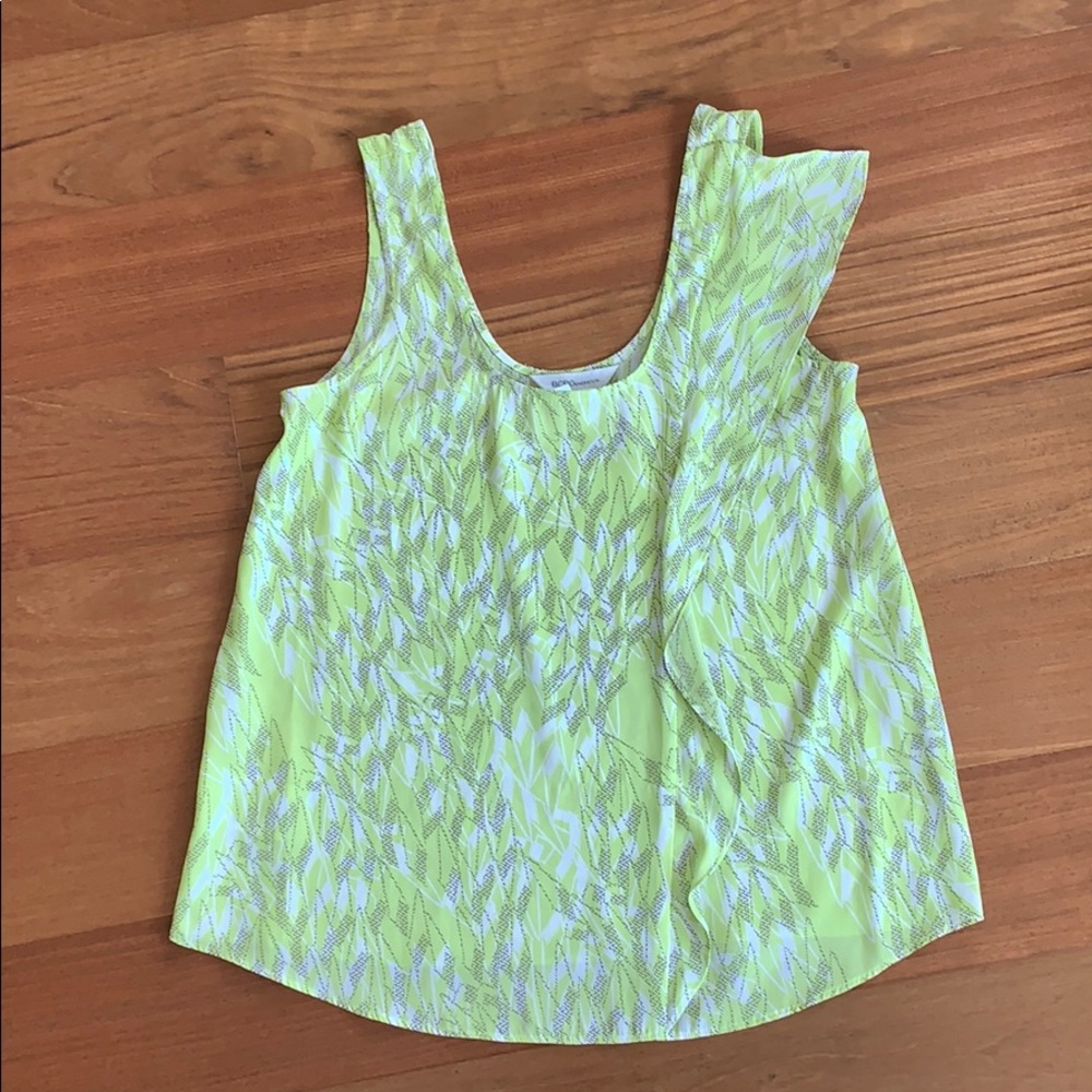 BCBGeneration Ruffle Scoop Neck Top